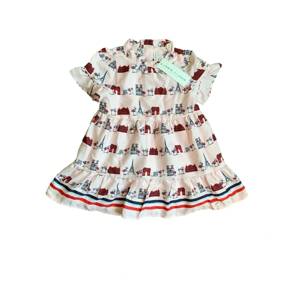 Janie and Jack Paris Patterned Dress NWT